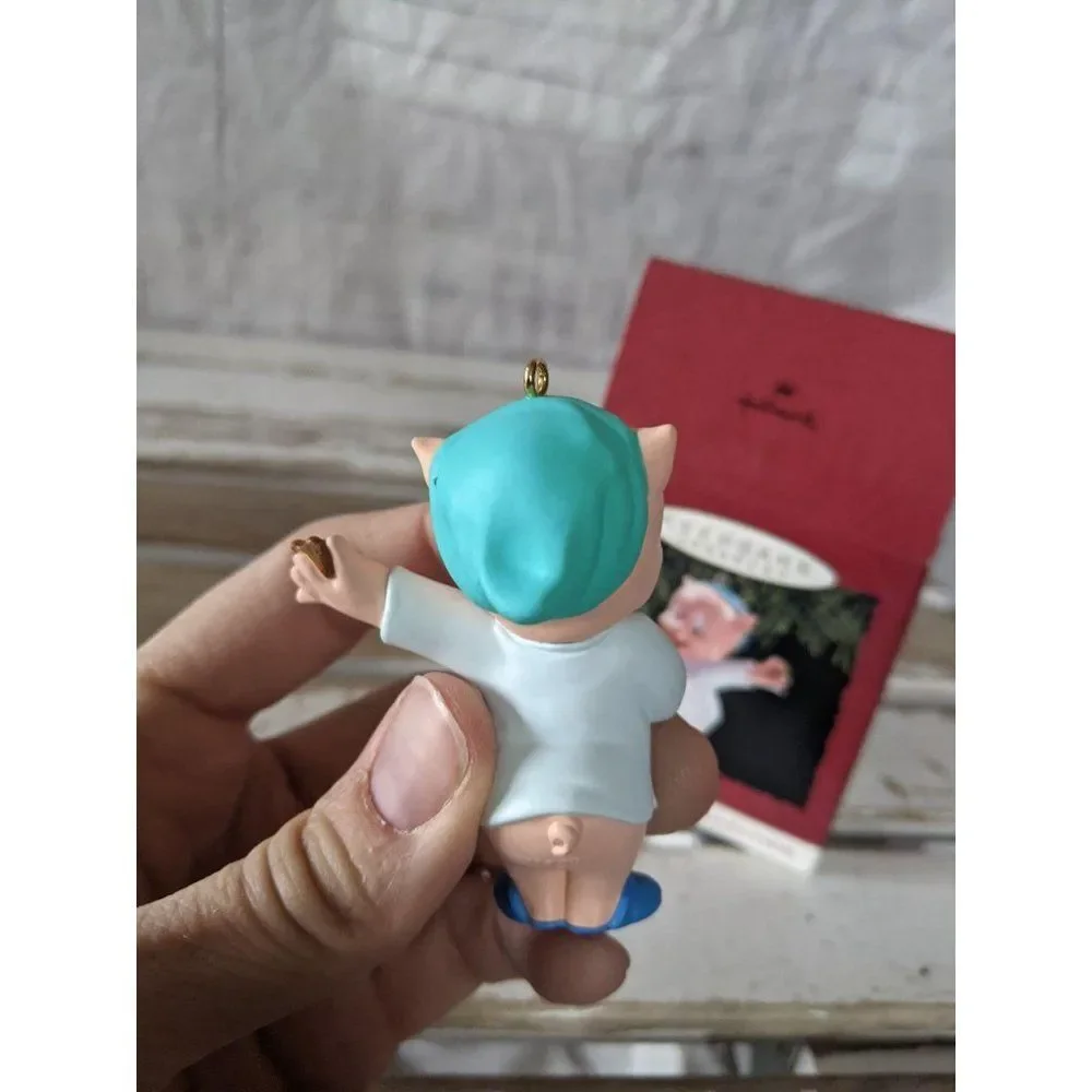 Hallmark Porky‎ Pig Cookies Milk for Santa ornament